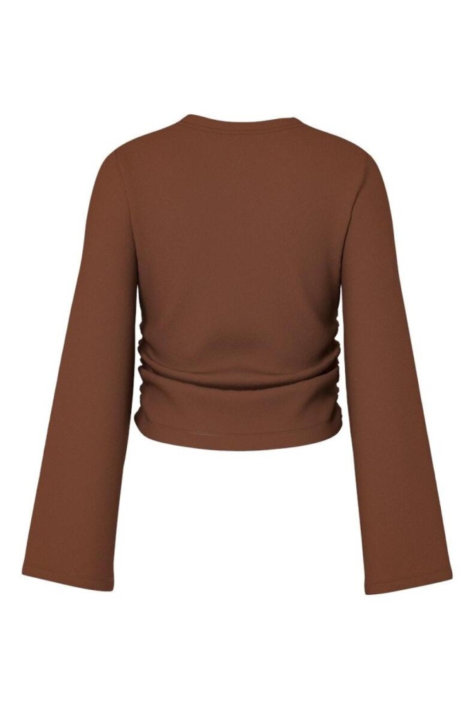 Hypedrop bruine dames t-shirt | Achteraanzicht