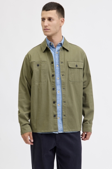 Jack & Jones Overhemd JJEDETROIT OVERSHIRT LS STYD AW25 12295042 OLIVE NIGHT