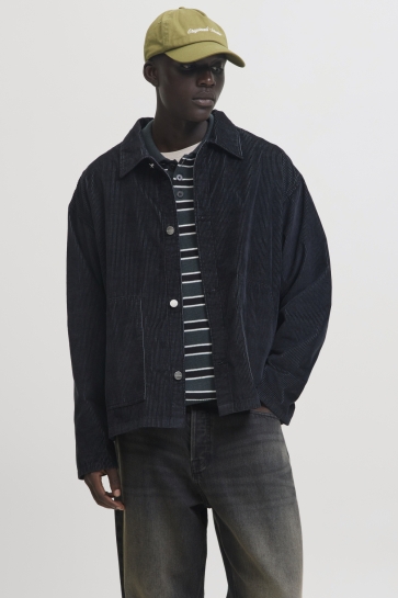 Jack & Jones Overhemd JJEDETROIT OVERSHIRT LS STYD AW25 12295042 BLACK