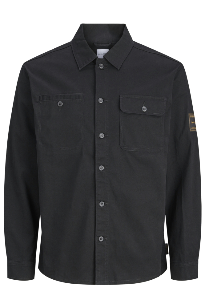 Jack & Jones zwarte heren overhemd | Vooraanzicht