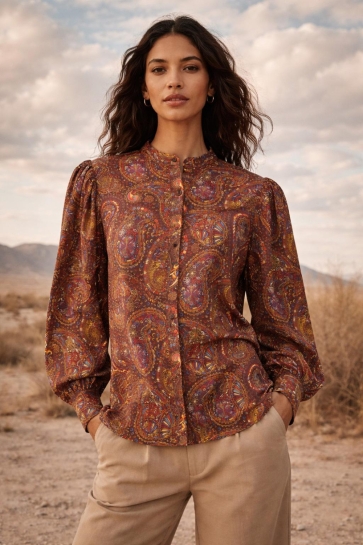 Pieces pcashley ls shirt wvn d2d Bruin