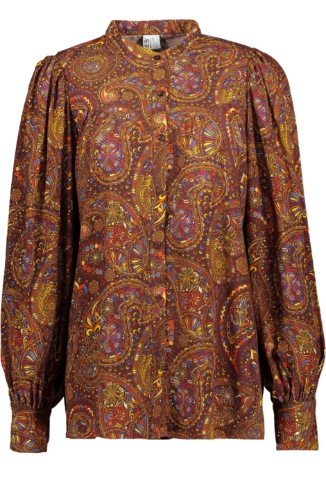 Pieces bruine dames blouse | Vooraanzicht