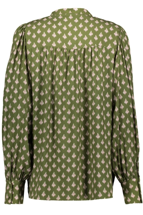 Pieces groene dames blouse | Achteraanzicht