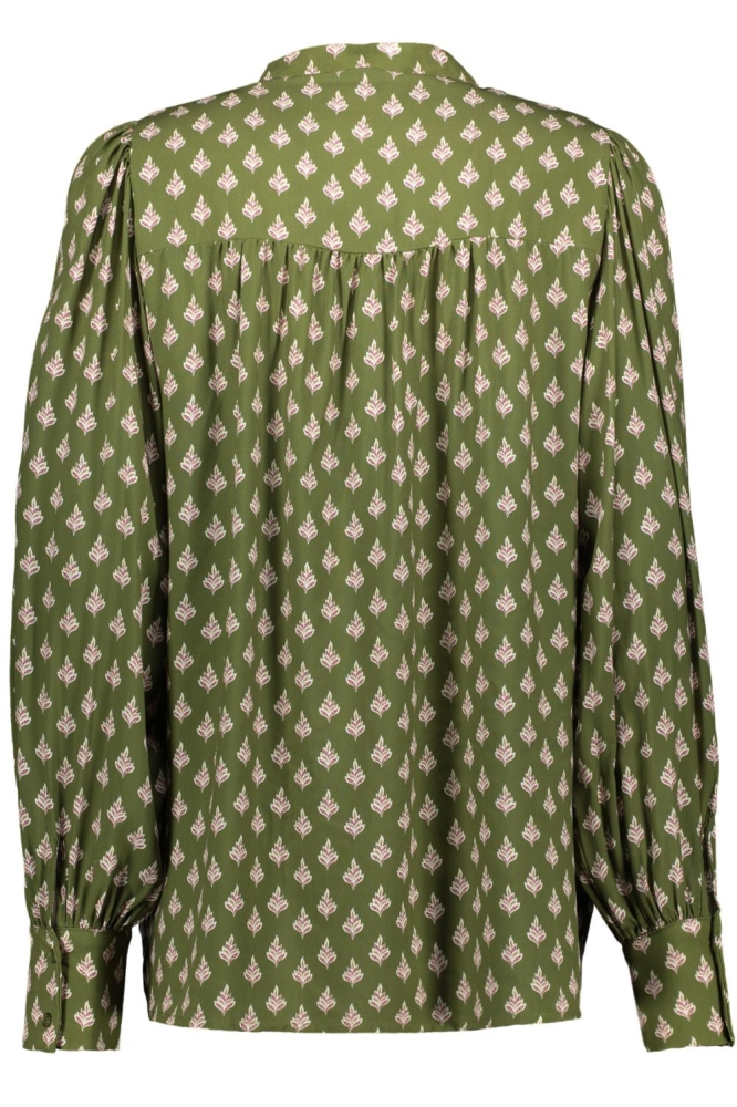 Pieces groene dames blouse | Achteraanzicht