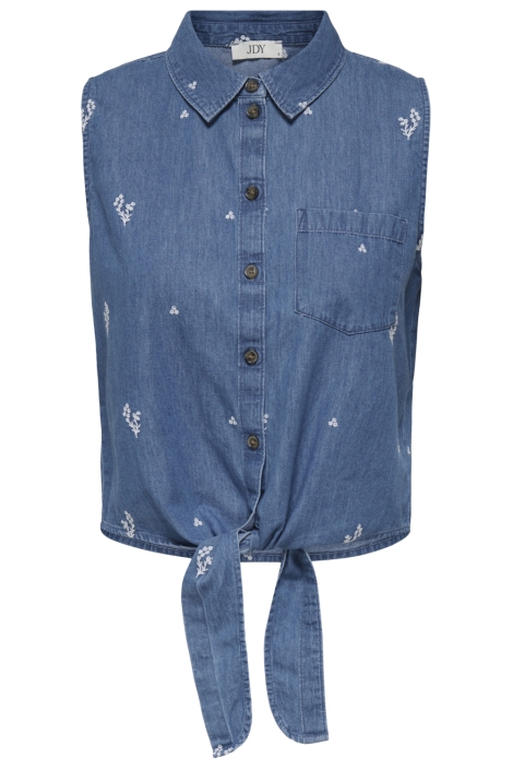 Jacqueline de Yong blauwe dames blouse | Vooraanzicht