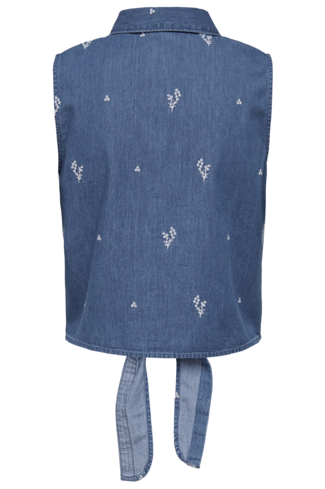 Jacqueline de Yong blauwe dames top | Achteraanzicht