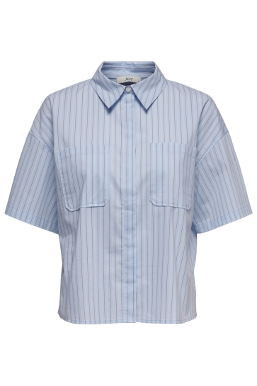 Jacqueline de Yong jdymio 2/4 boxy shirt wvn dia Blauw