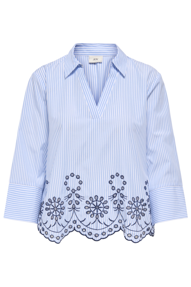 Jacqueline de Yong blauwe dames blouse | Vooraanzicht