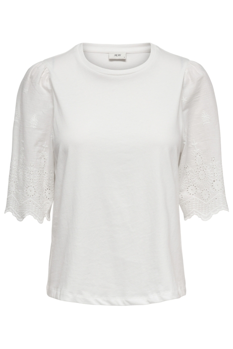 Jacqueline de Yong witte dames t-shirt | Vooraanzicht