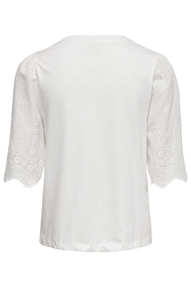 Jacqueline de Yong witte dames t-shirt | Achteraanzicht