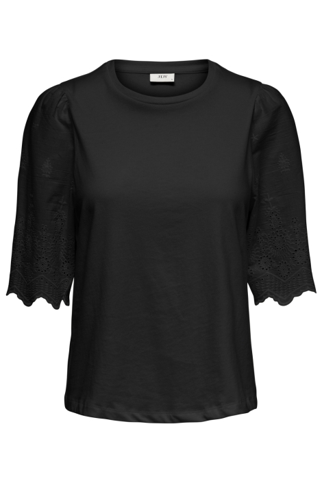 Jacqueline de Yong zwarte dames t-shirt | Vooraanzicht