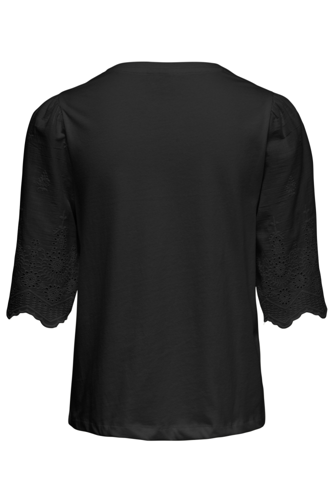 Jacqueline de Yong zwarte dames t-shirt | Achteraanzicht