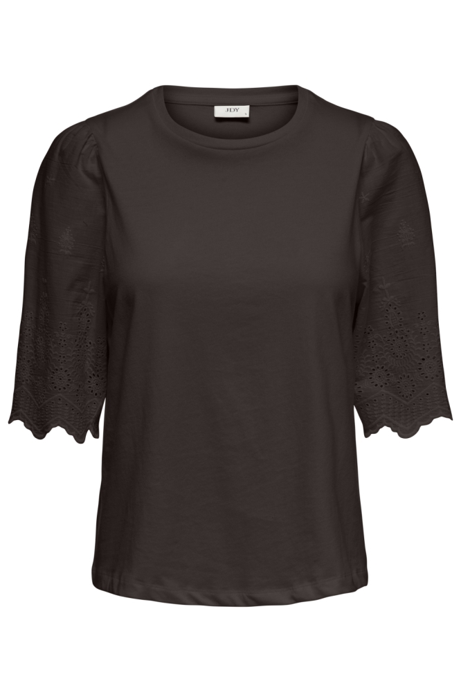 Jacqueline de Yong bruine dames t-shirt | Vooraanzicht