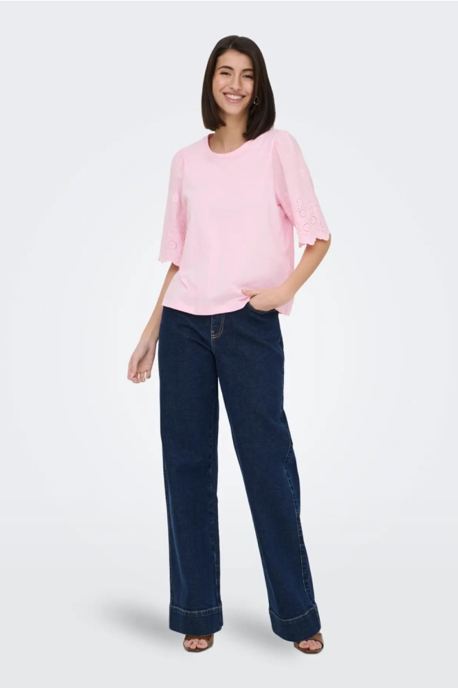 Jacqueline de Yong roze dames t-shirt | Model