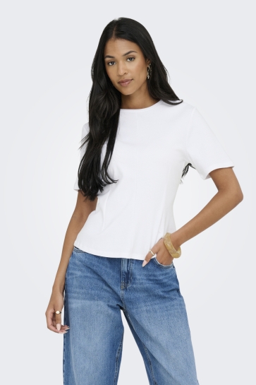 Jacqueline de Yong JDYEVA SS TOP JRS 15370716 WHITE