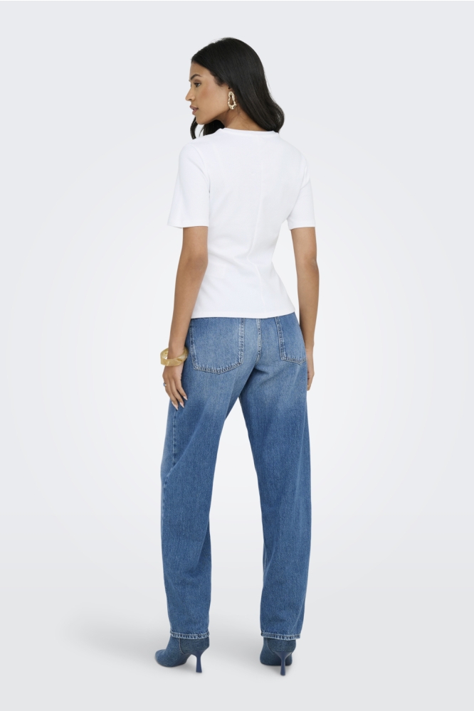 Jacqueline de Yong witte dames t-shirt | Model