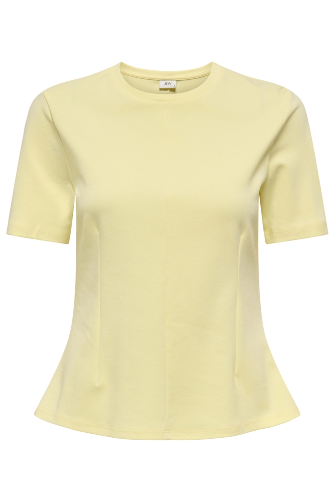 Jacqueline de Yong gele dames t-shirt | Vooraanzicht