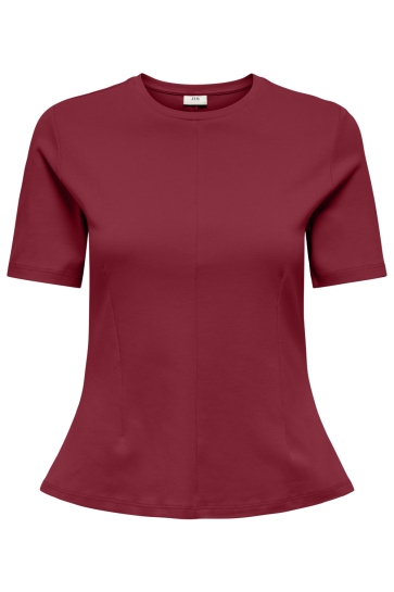 Jacqueline de Yong JDYEVA SS TOP JRS 15370716 RHUBARB