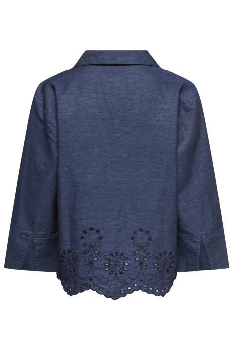 Jacqueline de Yong blauwe dames blouse | Achteraanzicht