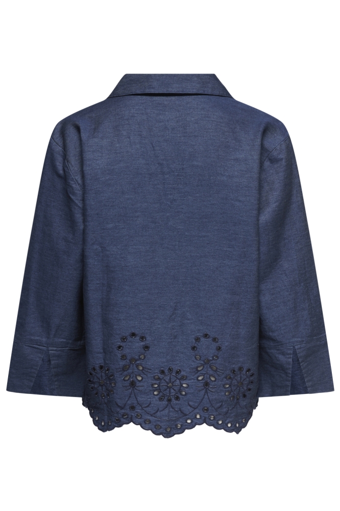 Jacqueline de Yong blauwe dames blouse | Achteraanzicht