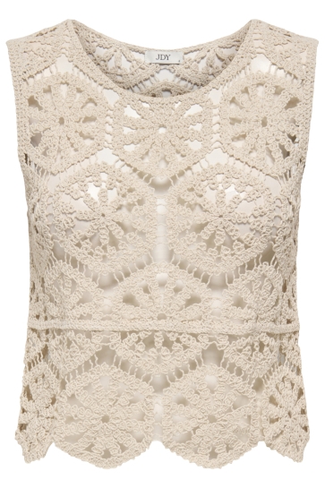 Jacqueline de Yong Top JDYVIC SL O NECK TOP KNT 15369792 Tapioca