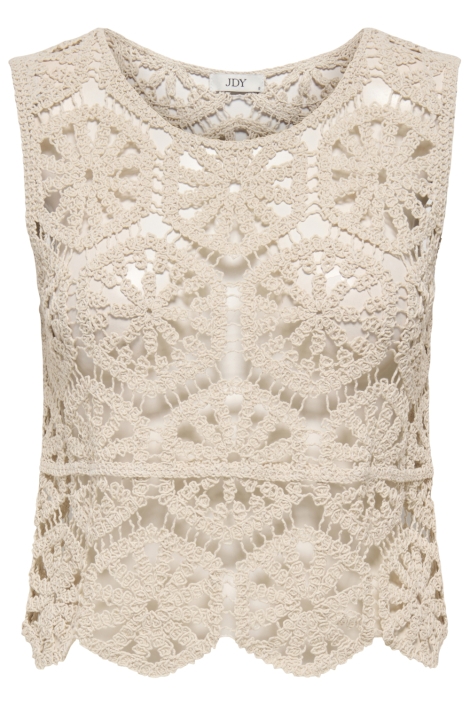 Jacqueline de Yong beige dames top | Vooraanzicht