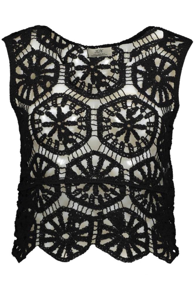 Jacqueline de Yong zwarte dames top | Vooraanzicht