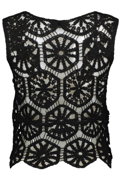 Jacqueline de Yong zwarte dames top | Achteraanzicht