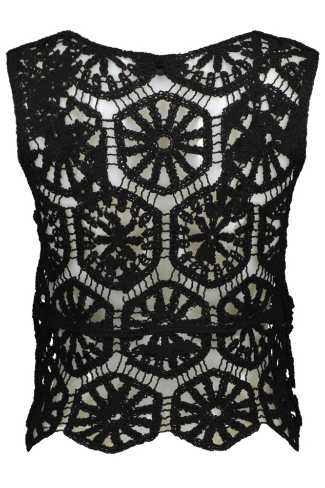 Jacqueline de Yong zwarte dames top | Achteraanzicht