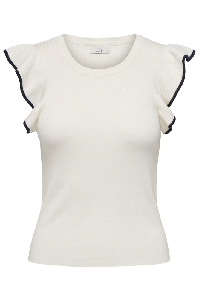 Jacqueline de Yong witte dames t-shirt | Vooraanzicht