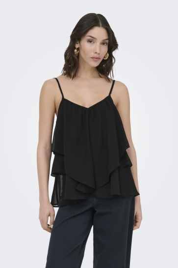 Jacqueline de Yong Top JDYELVIRA SL LAYER TOP WVN 15373103 Black