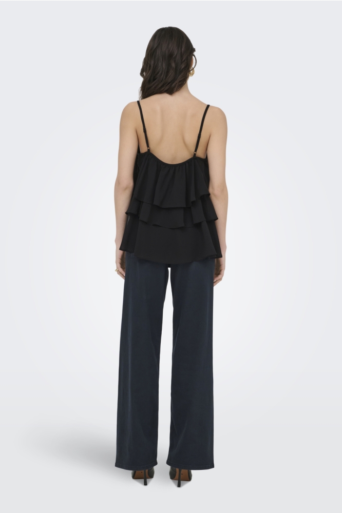 Jacqueline de Yong zwarte dames top | Model