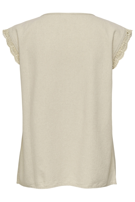 Jacqueline de Yong beige dames t-shirt | Achteraanzicht