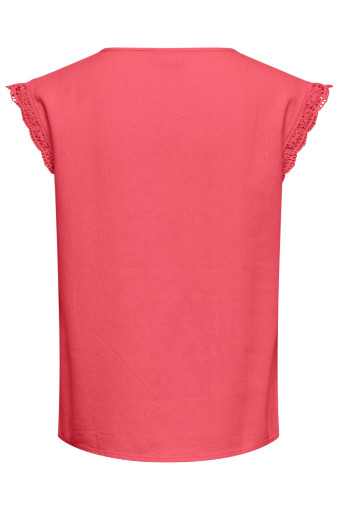 Jacqueline de Yong rode dames t-shirt | Achteraanzicht