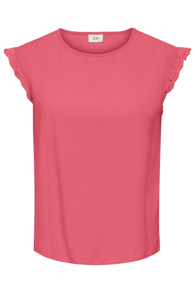 Jacqueline de Yong roze dames t-shirt | Vooraanzicht