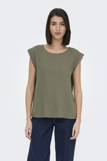 Jacqueline de Yong T-shirt JDYSAY SL TOP WVN DIA 15372470 Kalamata