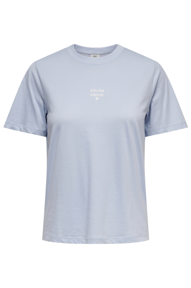 Jacqueline de Yong blauwe dames t-shirt | Vooraanzicht