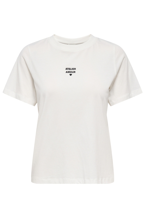 Jacqueline de Yong witte dames t-shirt | Vooraanzicht