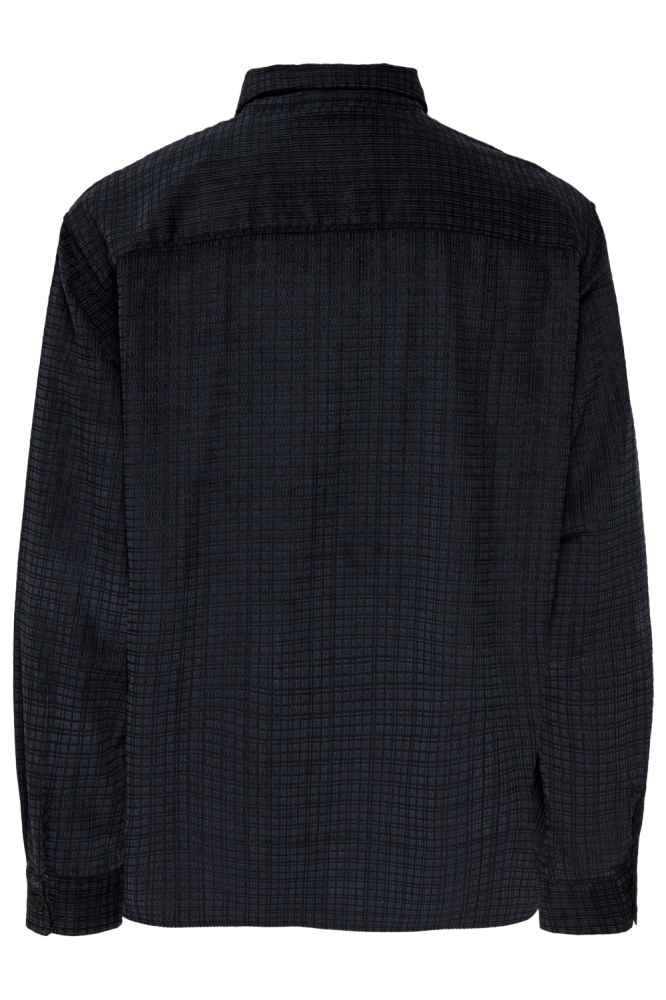 Only & Sons zwarte heren overhemd | Achteraanzicht