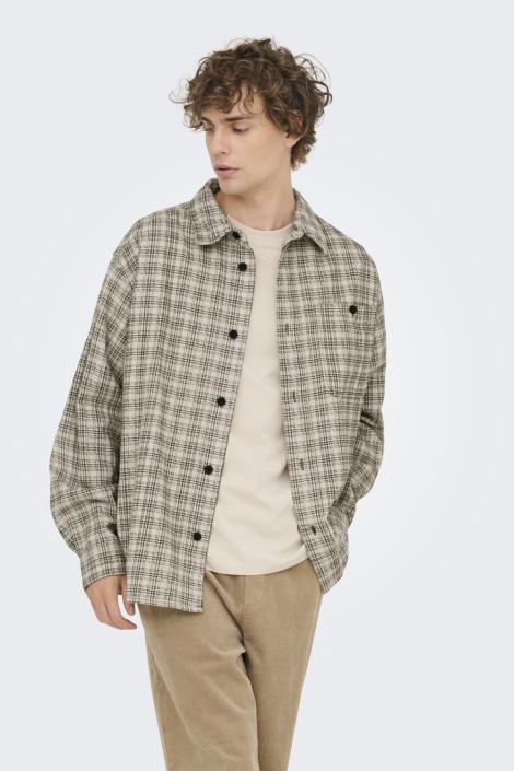 Only & Sons groene heren overhemd | Model