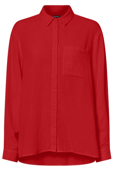 Pieces Blouse PCSASTINA LS SHIRT WVN MSA BC 17156471 Adrenaline Rush