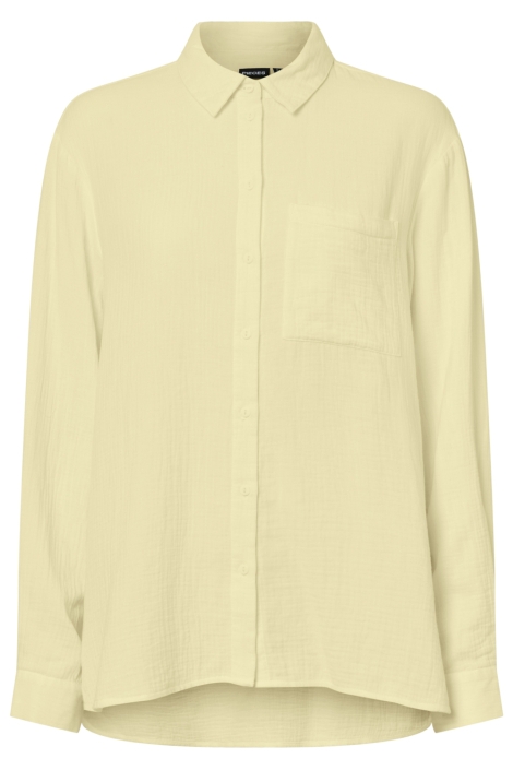 Pieces gele dames blouse | Vooraanzicht
