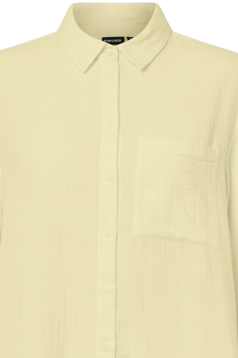 Pieces gele dames blouse | Close up