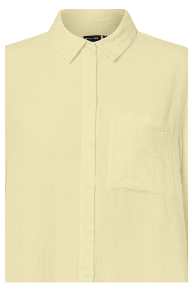 Pieces gele dames blouse | Close up