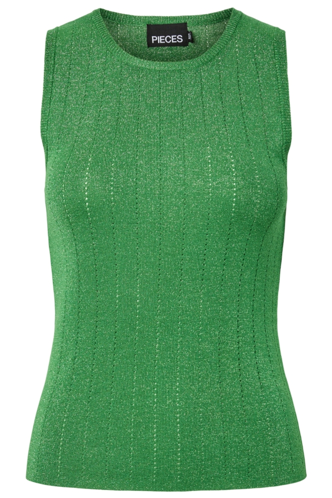 Pieces groene dames top | Vooraanzicht
