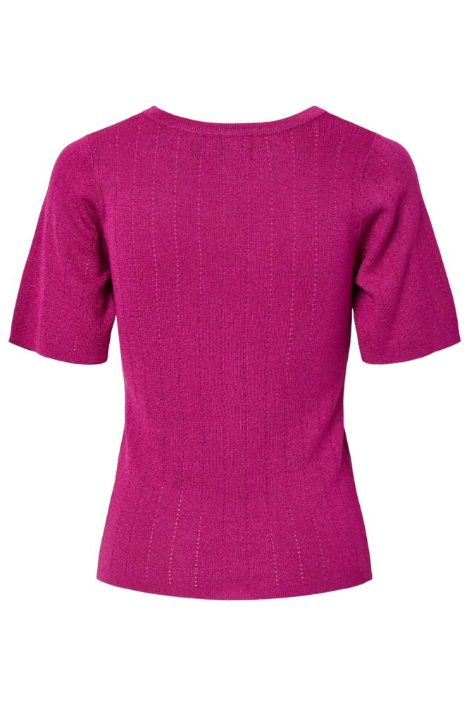 Pieces roze dames t-shirt | Achteraanzicht