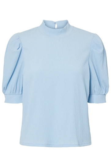 Pieces Blouse PCBETTY 2/4 HIGH NECK TOP JRS BC 17163442 Cashmere Blue