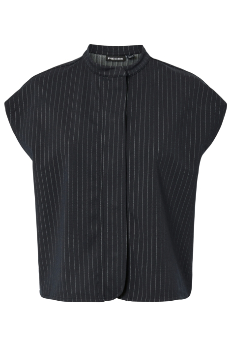 Pieces blauwe dames blouse | Vooraanzicht