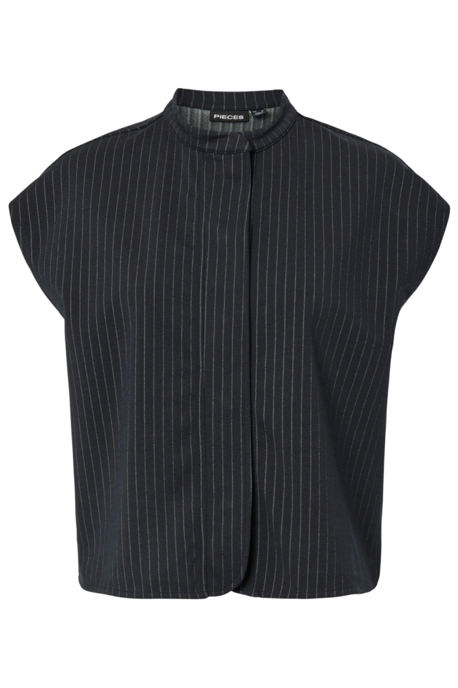 Pieces blauwe dames blouse | Vooraanzicht