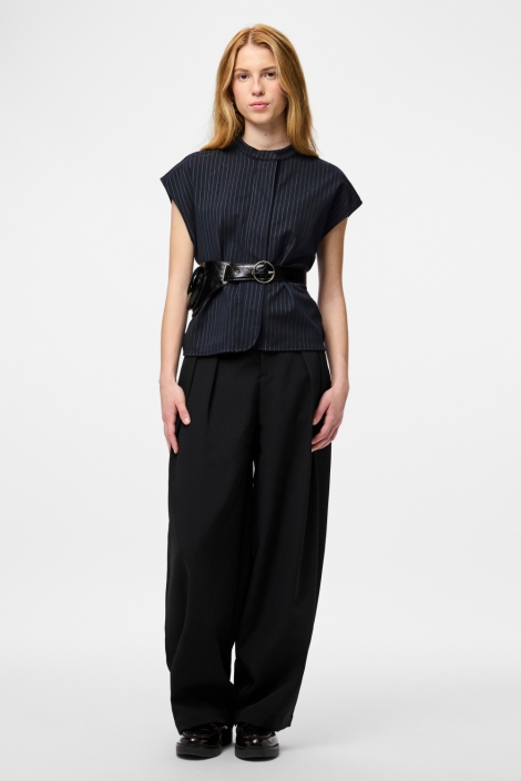 Pieces blauwe dames blouse | Model